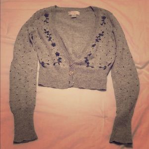 Cropped embellished cardigan